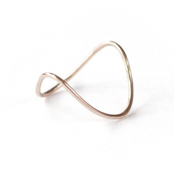 Gold Double V Ring-Fashionable-The Bugs Ear