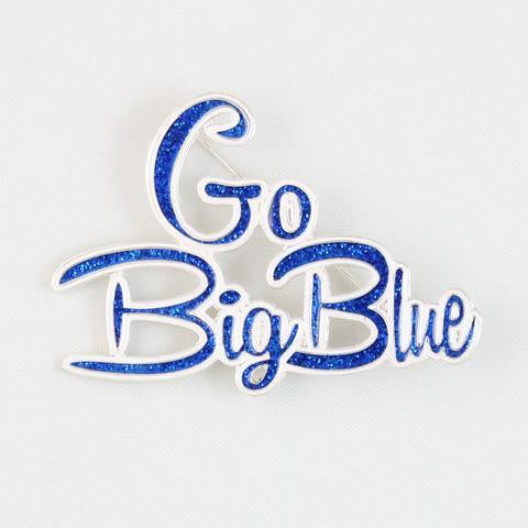 Kentucky "Go Big Blue" Slogan Pin-Seasons Jewelry-The Bugs Ear
