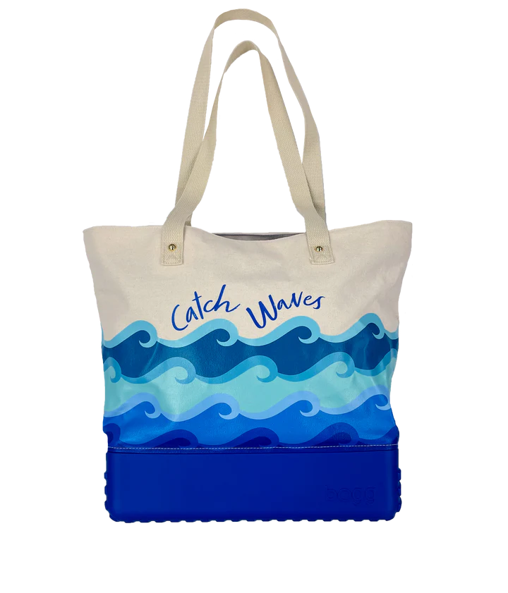 Printed Canvas Bogg Bag Catch Waves-Bogg Bag-The Bugs Ear