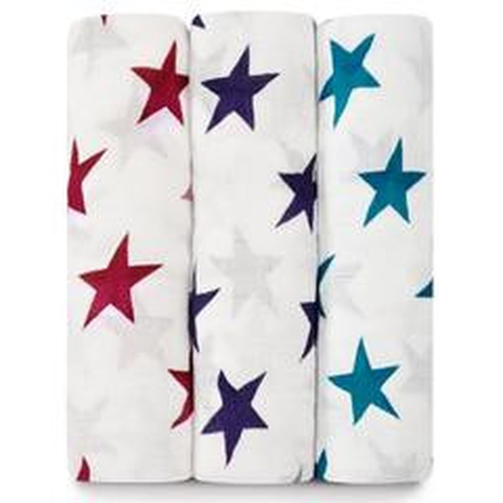 Aden and Anais Swaddle 3 pack Set Celebration Stars-Aden + Anias-The Bugs Ear