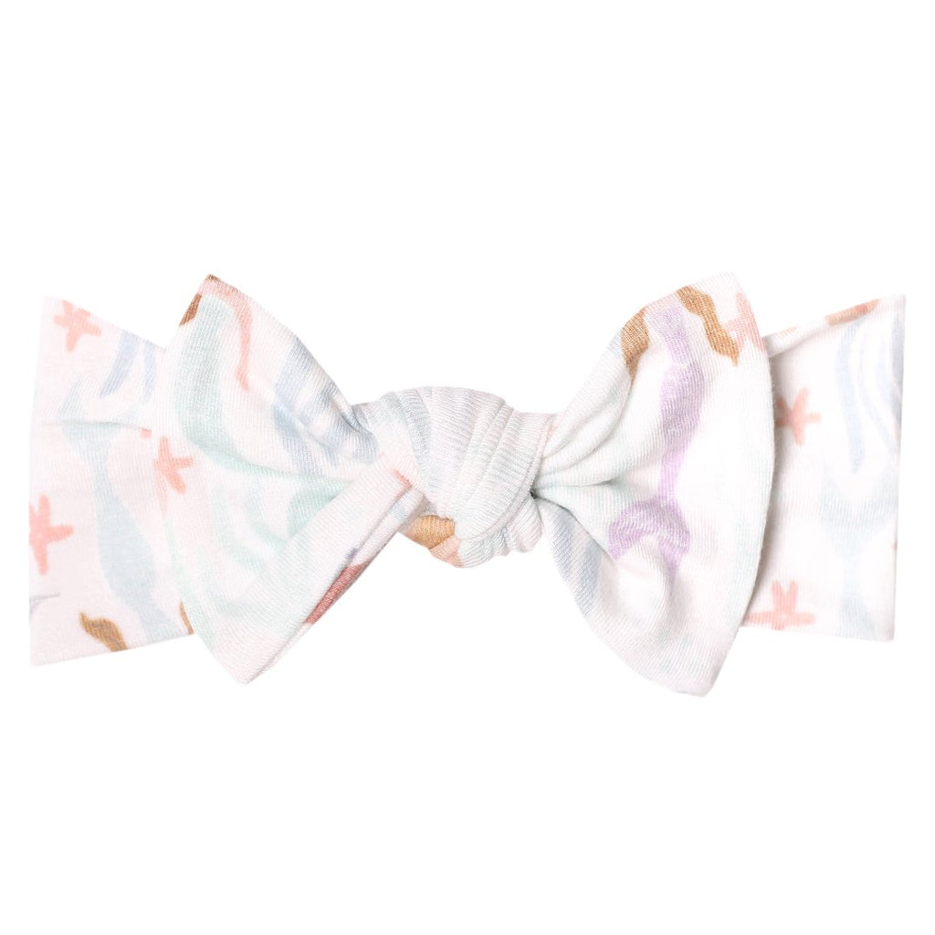 Copper Pearl Coral Knit Headband Bow-Copper Pearl-The Bugs Ear
