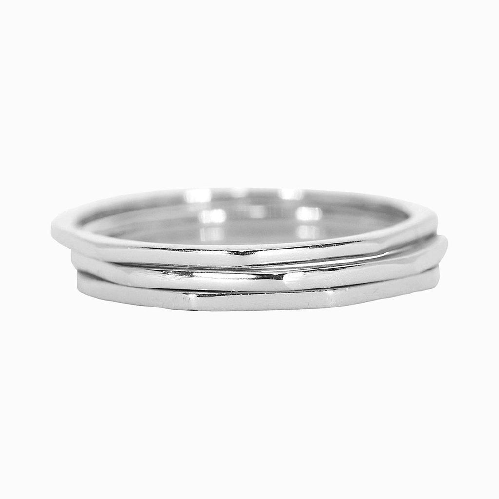 Pura Vida Delicate Stacked Ring Silver-The Bugs Ear-The Bugs Ear