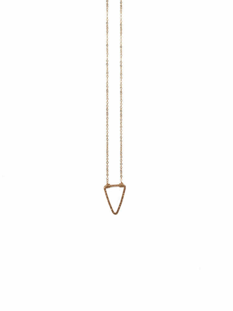 Floating Shape Necklace Gold Triangle-Fashionable-The Bugs Ear