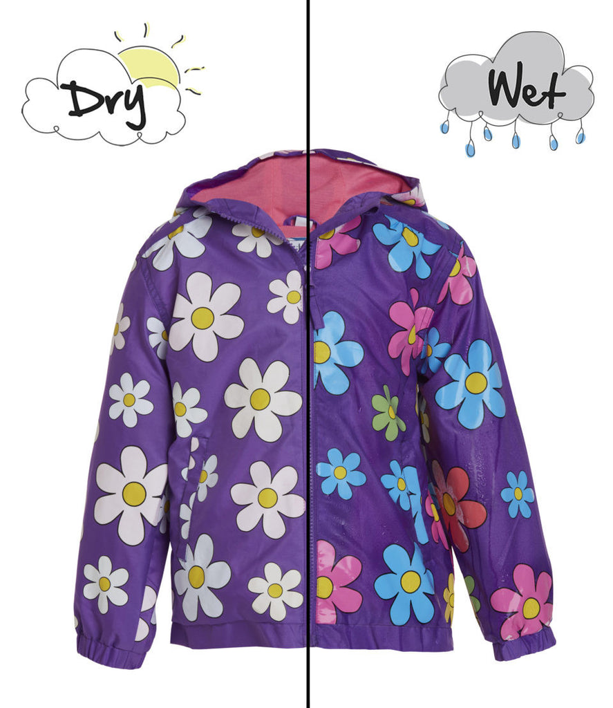 Holly and Beau Color Changing Raincoat Purple Flower-Holly and Beau-The Bugs Ear