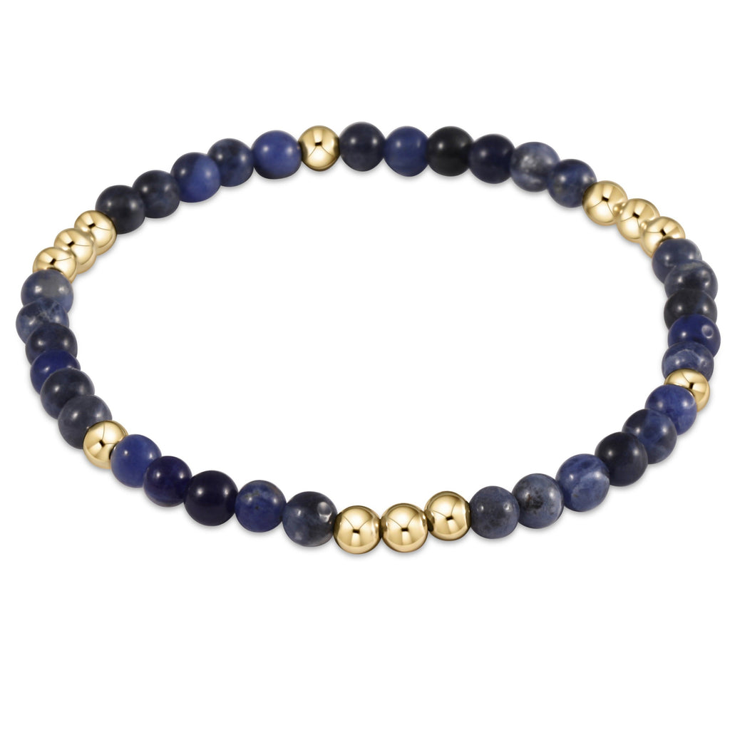 Worthy Pattern 4mm Bead Bracelet - Sodalite-Enewton-The Bugs Ear