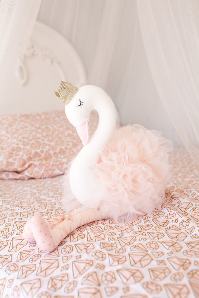 Princess Swan Designer Plush Doll Pink-MonAmi Designs-The Bugs Ear