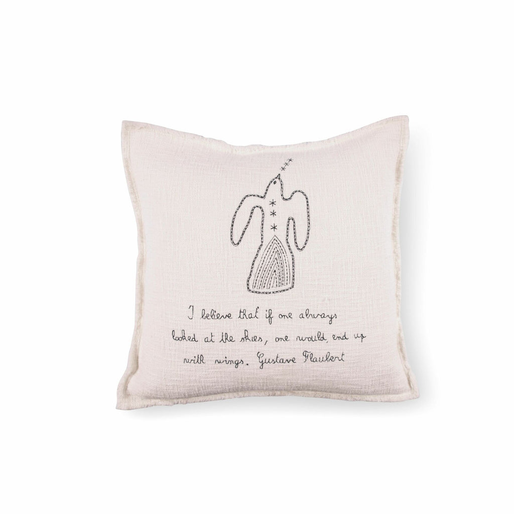 I Believe - Gustave Flaubert Pillow-Sugarboo Designs-The Bugs Ear