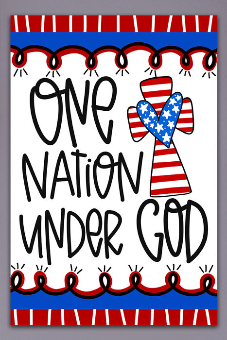 One Nation Under God Garden Flag-Magnolia Lane-The Bugs Ear