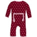 KicKee Pants London Muffin Ruffle Coverall with Snaps in Candy Apple Rose Bud-KicKee Pants-The Bugs Ear