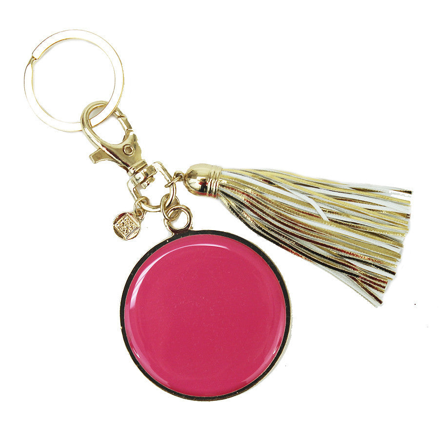Pink Disc With Tassel Key Chain-Mary Square-The Bugs Ear