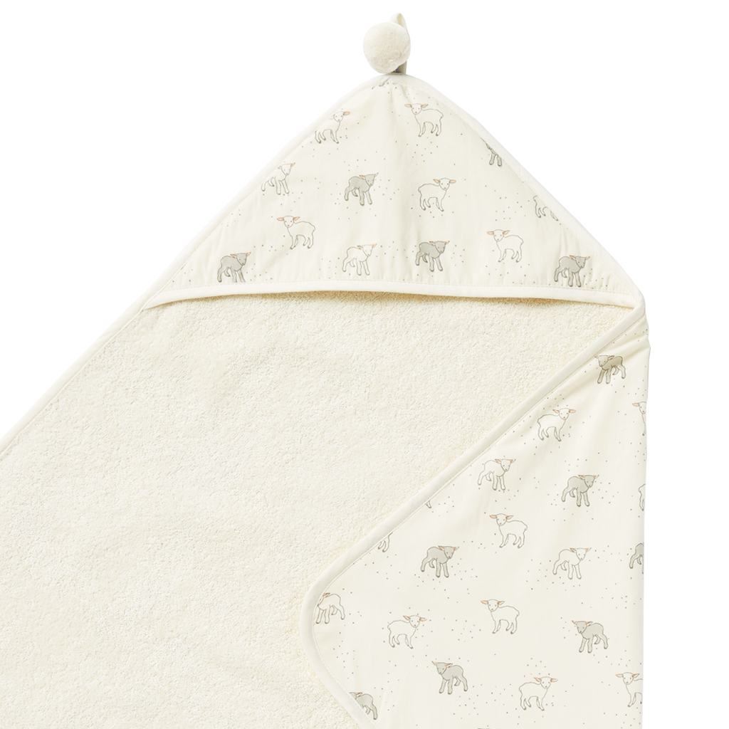 Pehr Little Lamb Hooded Towel-Pehr-The Bugs Ear