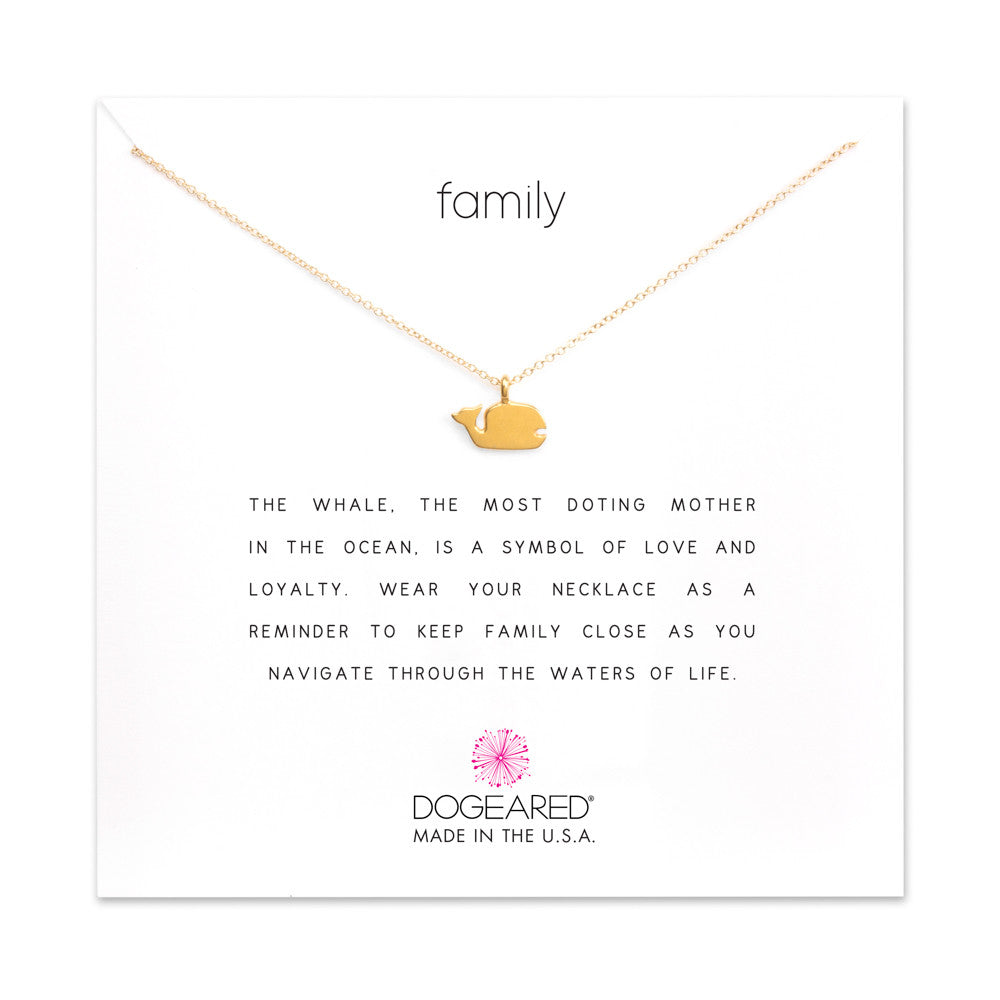 Dogeared Family Whale Necklace in Gold-Dogeared-The Bugs Ear