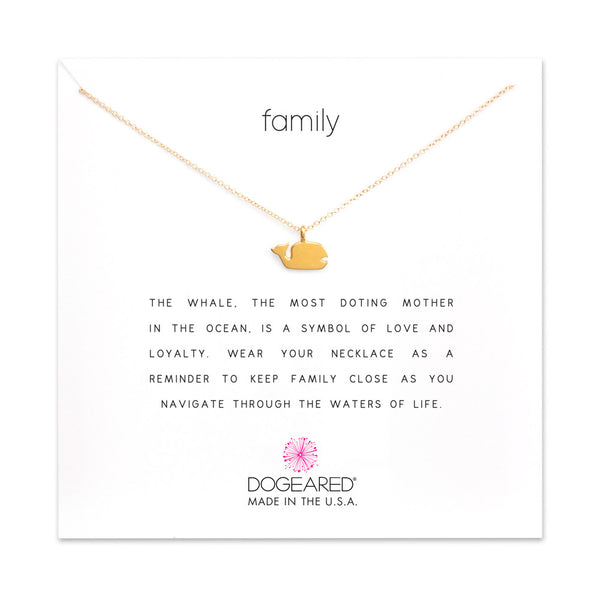 Dogeared Family Whale Necklace in Gold The Bugs Ear