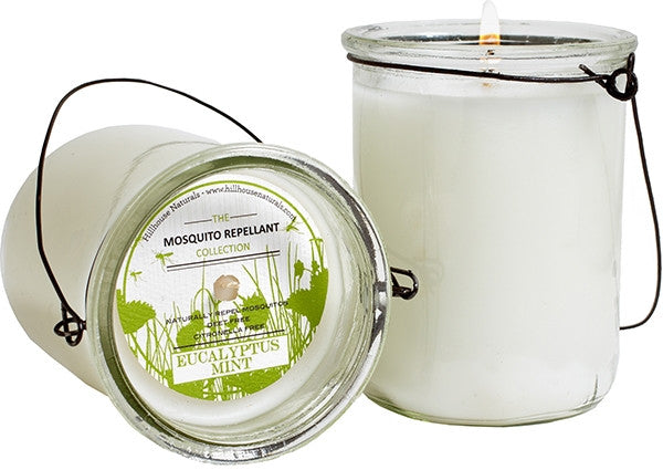 Eucalyptus Mint Mosquito Repellent Hanging Candle 7 oz-Hillhouse Naturals-The Bugs Ear