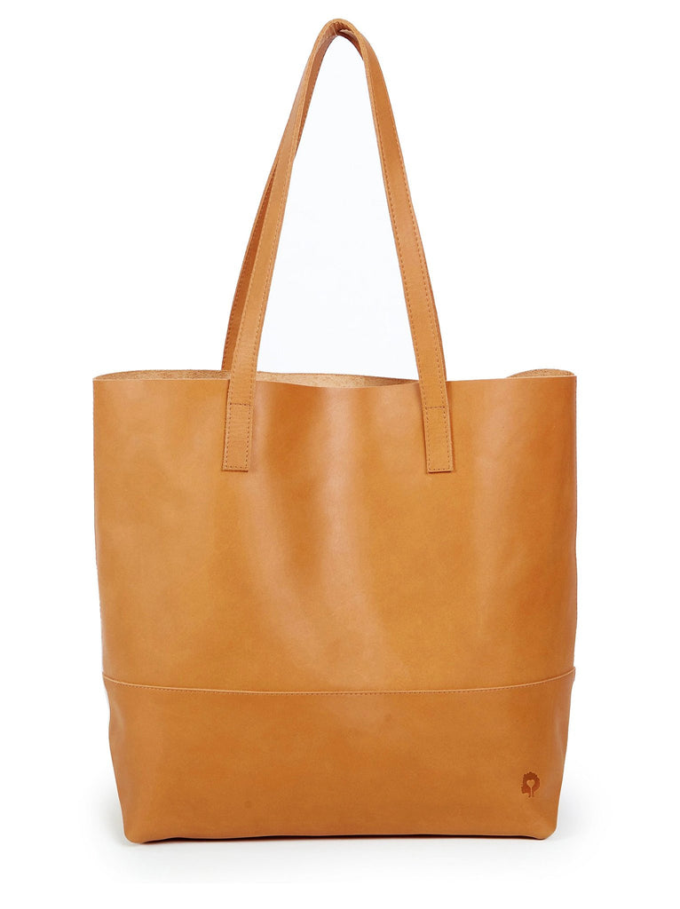 Mamuye Leather Tote Bag in Cognac-Fashionable-The Bugs Ear