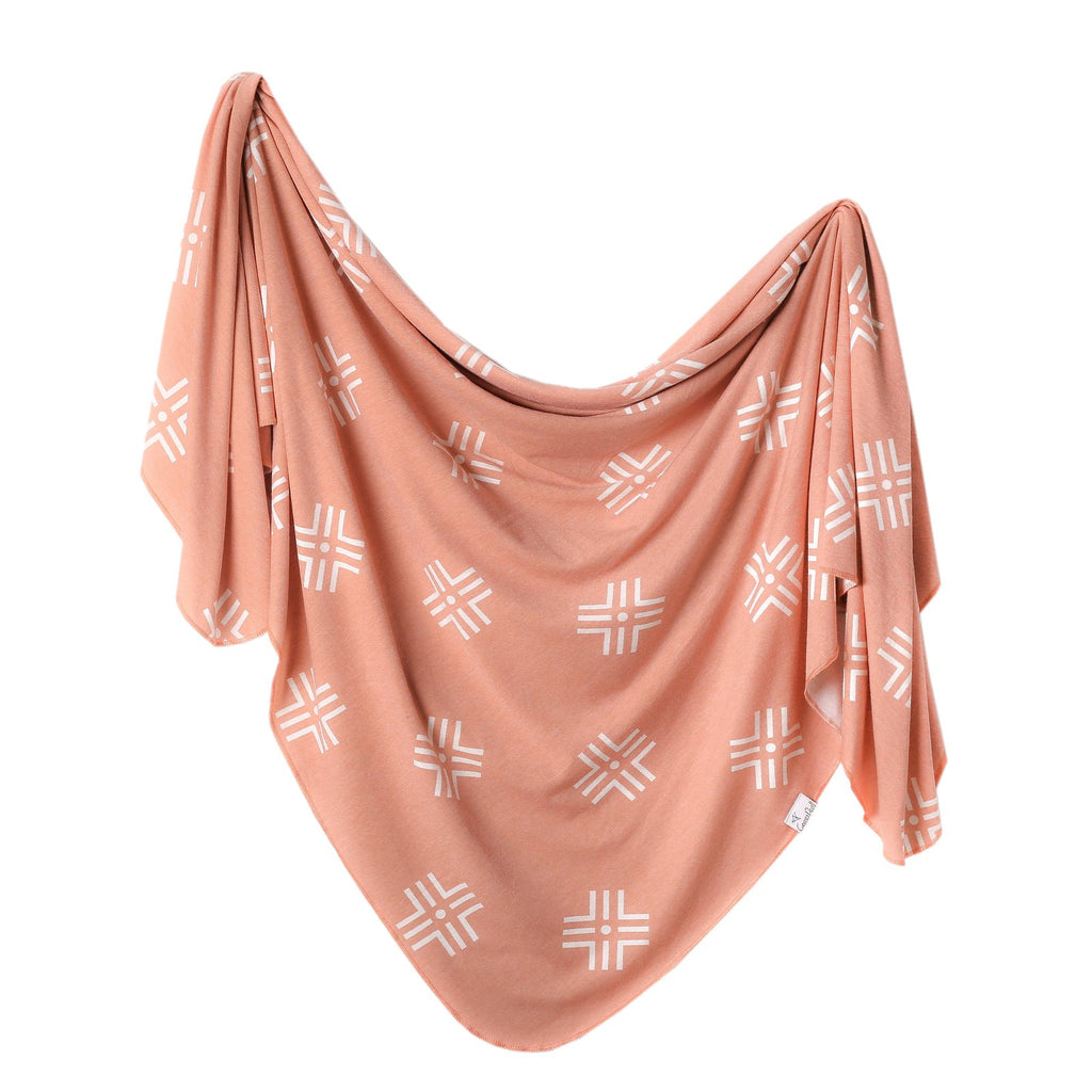 Copper Pearl Mesa Knit Swaddle Blanket-Copper Pearl-The Bugs Ear