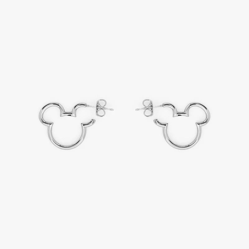 Pura Vida Disney Mickey Mouse Hoop Earrings in Silver-The Bug's Ear-The Bugs Ear