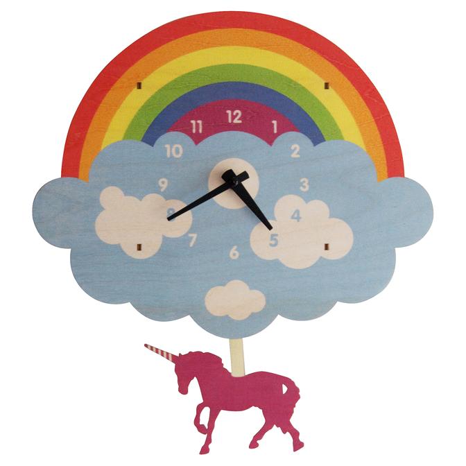 Unicorn Rainbow Pendulum Clock-Modern Moose-The Bugs Ear