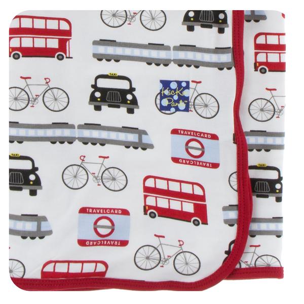 KicKee Pants London Swaddling Blanket in London Transport-KicKee Pants-The Bugs Ear
