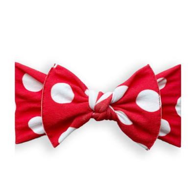 Baby Bling Printed Knot Red Polka Dot-Baby Bling-The Bugs Ear