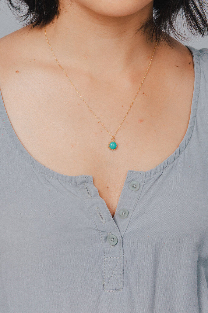 Petite Layering Turquoise Necklace-Fashionable-The Bugs Ear