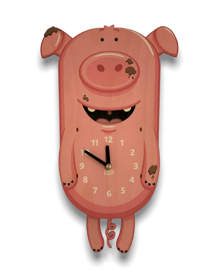 Curly the Pig Pendulum Clock-Birch Robot-The Bugs Ear