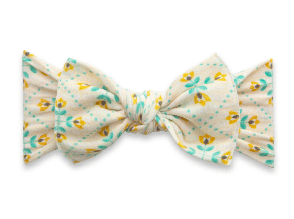 Baby Bling Printed Knot Yellow Tulips-Baby Bling-The Bugs Ear