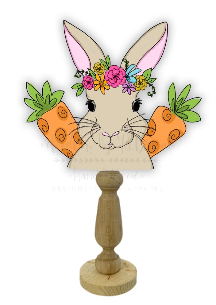 Bunny with Carrots Topper-Doodles By Rebekah-The Bugs Ear