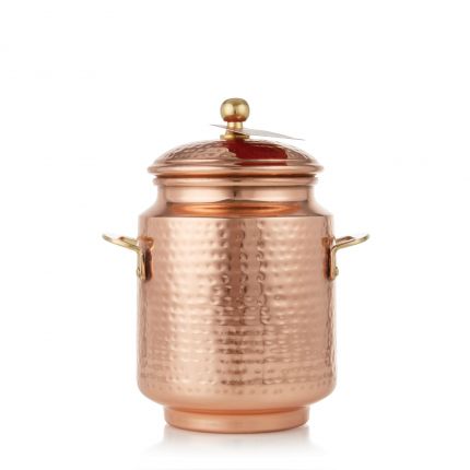 Thymes Simmered Cider Tall Copper Pot Candle-Thymes Frasier Fir-The Bugs Ear