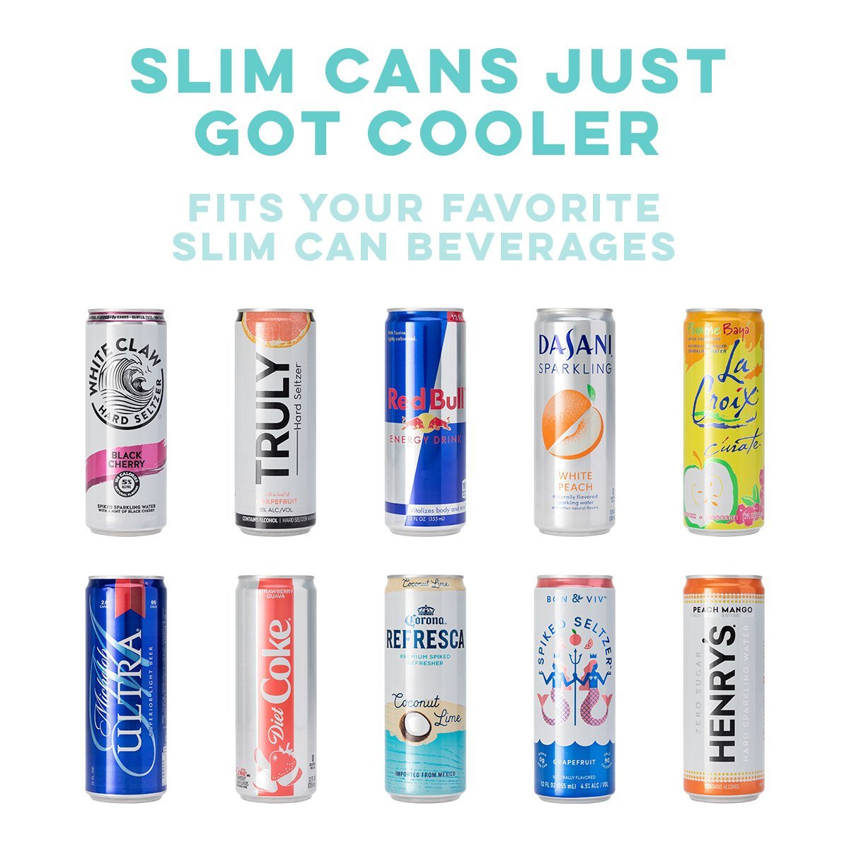 Rae Dunn Slim Can Coolers. Stainless Steel Slim Can Koozies for