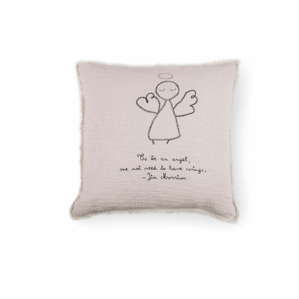 To Be An Angel Jim Morrison Pillow-Sugarboo Designs-The Bugs Ear