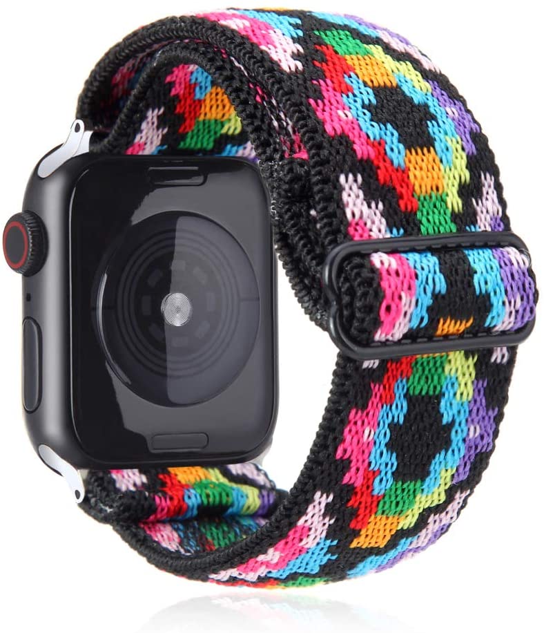Multi Color Aztec Adjustable Fabric Apple Watch Band 42/44-Thomas and Lee Company-The Bugs Ear
