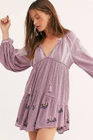 Wild horses embroidered mini dress best sale