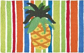 Jellybean Rug Pineapple on Watercolor Stripes-Jellybean-The Bugs Ear