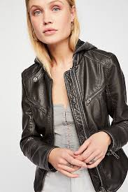 Free People Monroe Hooded Vegan Jacket