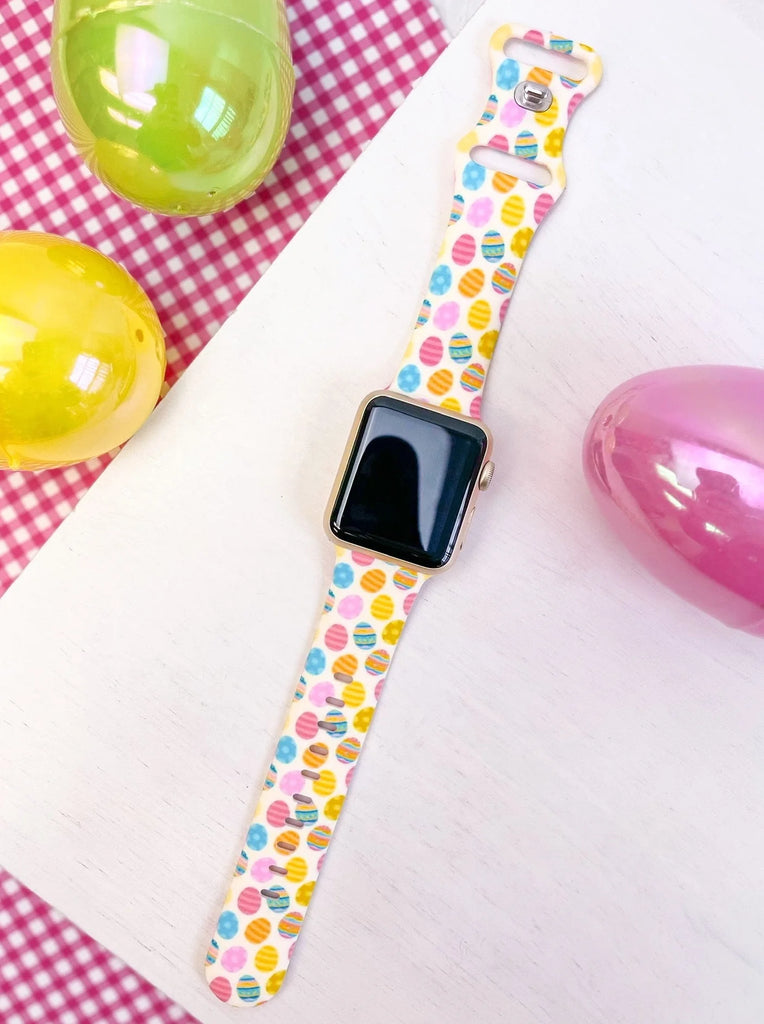 Watercolor Egg Printed Silicone Watch Band-Prep Obsessed-The Bugs Ear