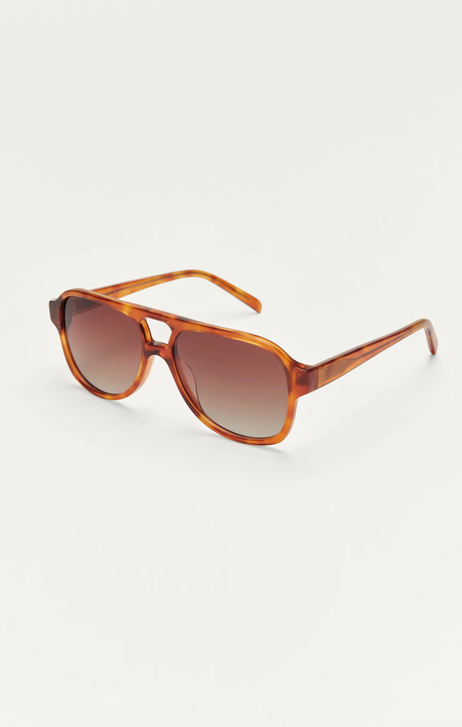 Z Supply Sunglasses Good Time Brown Tortoise Grey-Z Supply-The Bugs Ear