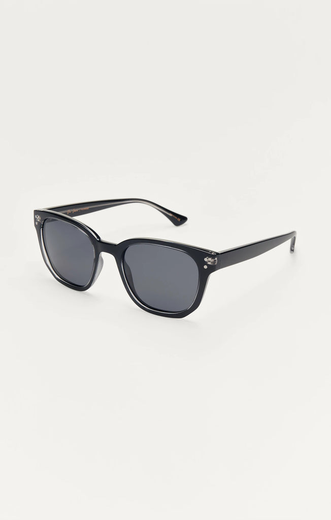 Z Supply Sunglasses Sun Seeker Polished Black Grey-Z Supply-The Bugs Ear