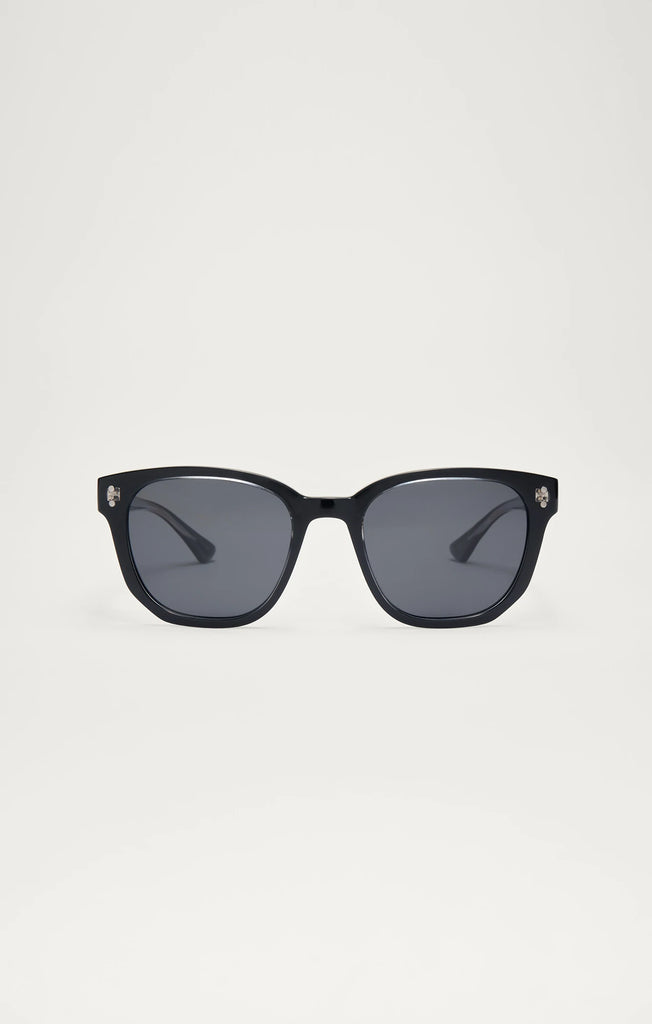 Z Supply Sunglasses Sun Seeker Polished Black Grey-Z Supply-The Bugs Ear