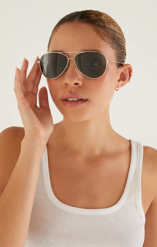 Z Supply Sunglasses Driver Gold Grey-Z Supply-The Bugs Ear