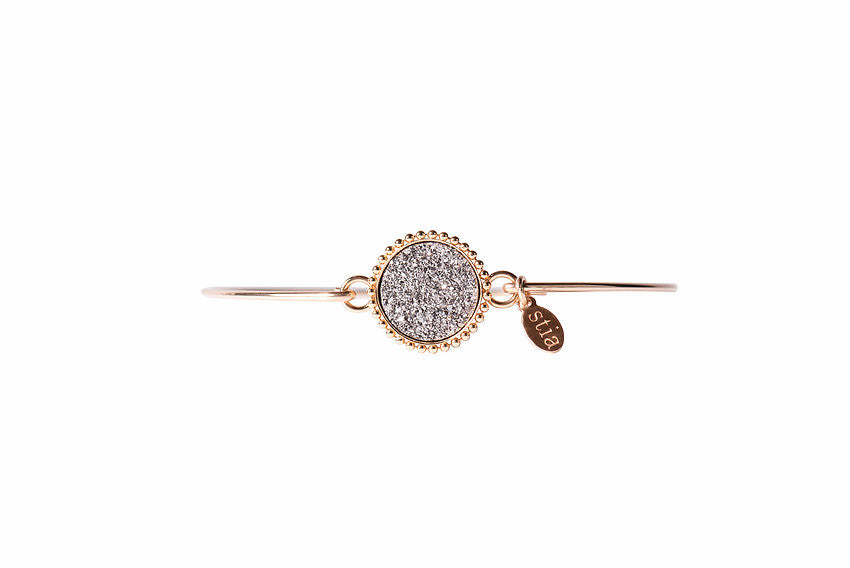 Druzy Beaded Edge Bracelet in Gold and Platinum-Stia Couture-The Bugs Ear