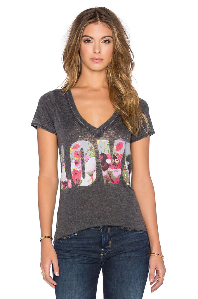 Chaser Floral Love Distressed Tee-Chaser-The Bugs Ear