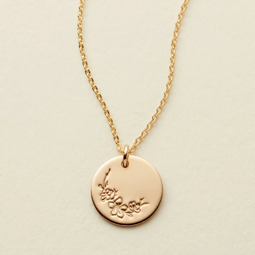 Birth Flower Necklaces in GOLD-Made By Mary-The Bugs Ear