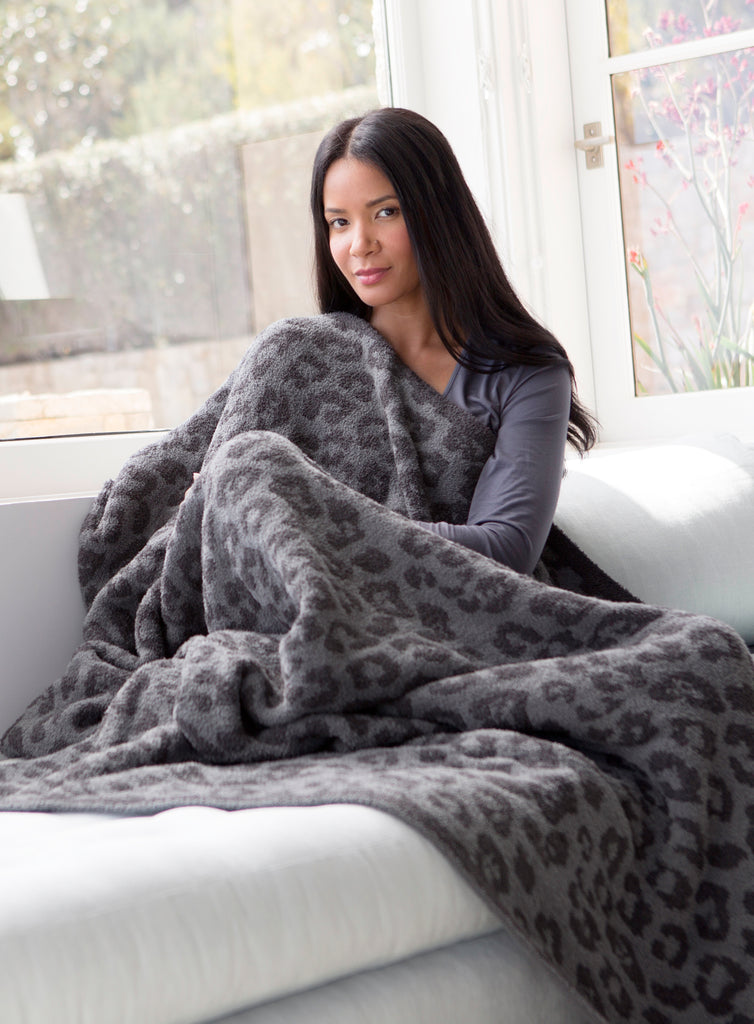 Barefoot Dreams Cozychic Barefoot in the Wild Throw Graphite Carbon-Barefoot Dreams-The Bugs Ear