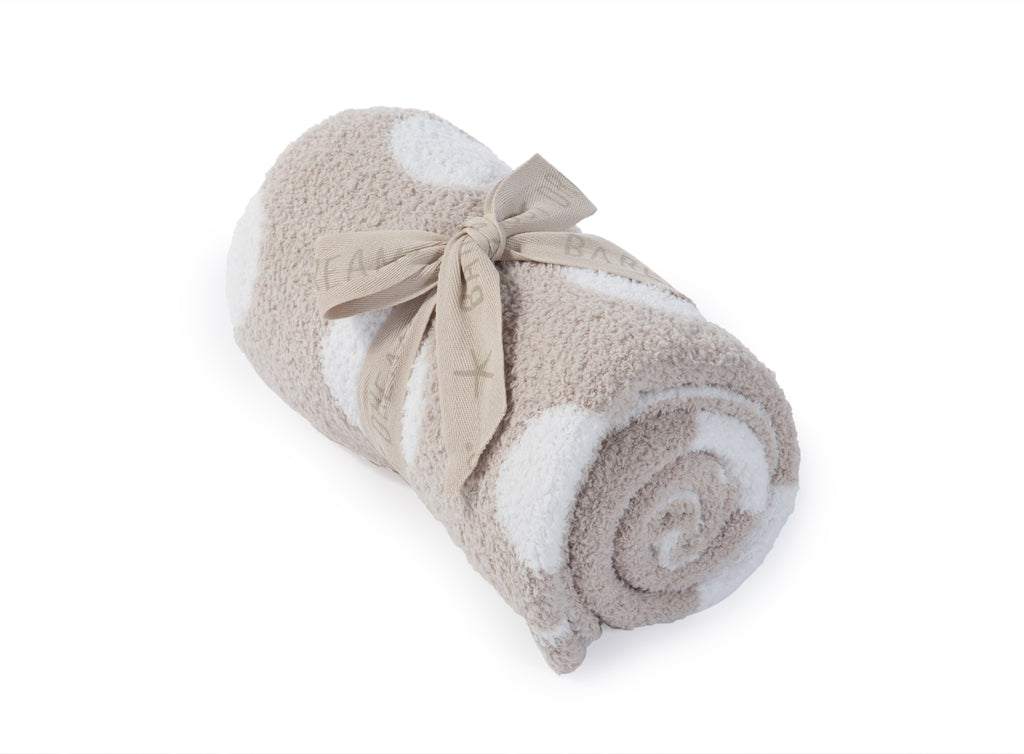 Barefoot Dreams CozyChic Dream Receiving Blanket Stone White-Barefoot Dreams-The Bugs Ear