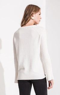 Misty Ribbed Bell Sleeve Sweater-Rag Poets-The Bugs Ear