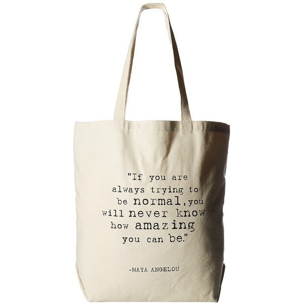 Dogeared Maya Angelou Collection Tote Bag If You're Always Trying-Dogeared-The Bugs Ear