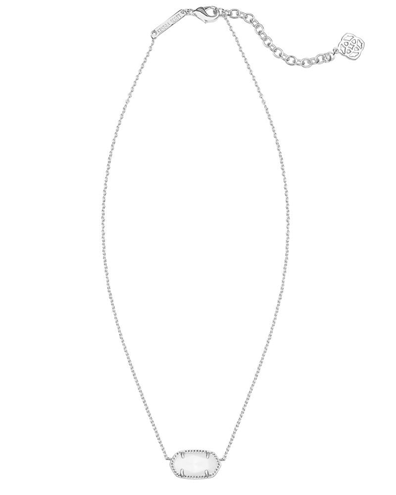 Kendra Scott Elisa Silver Pendant Necklace in Ivory Pearl-Kendra Scott-The Bugs Ear