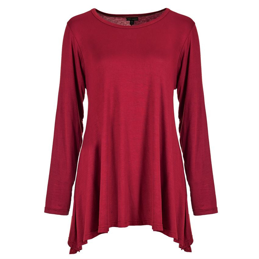 Evie Swing Tunic in Burgundy-Coco and Carmen-The Bugs Ear