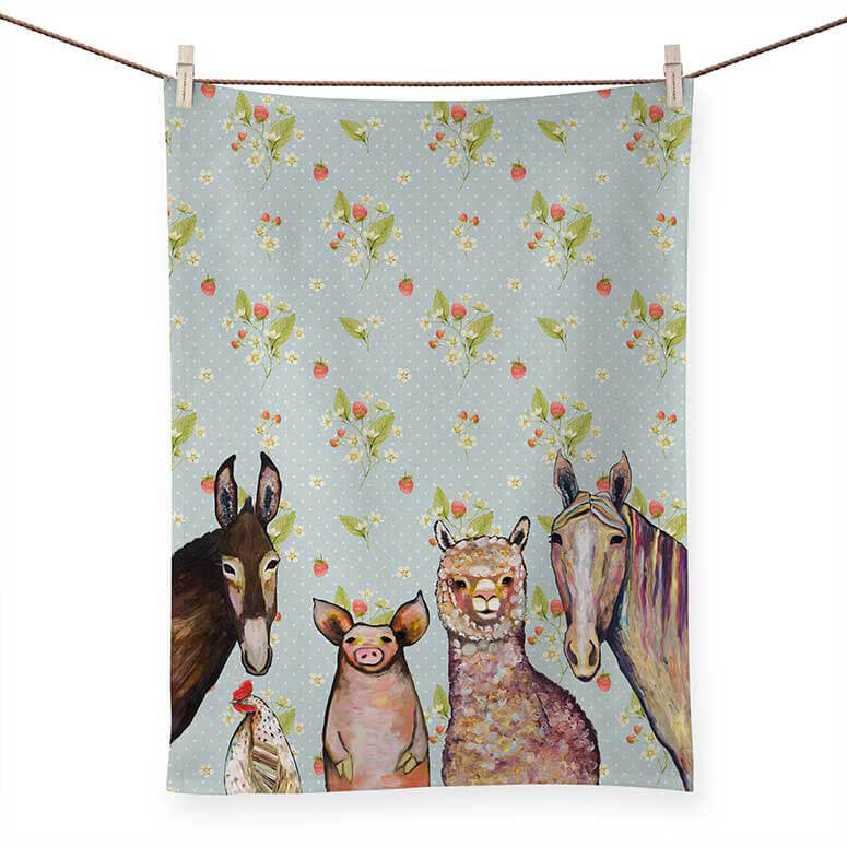 Farm Pals Tea Towel-Greenbox-The Bugs Ear